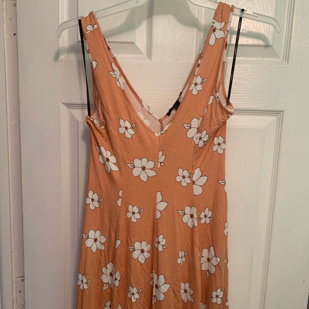 Peach Floral print Dress